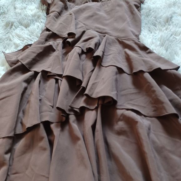 BEBE silk ruffle dress - Picture 6 of 7